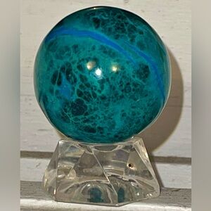 Earthy & Ocean Vibes Chrysocolla Sphere, 40mm